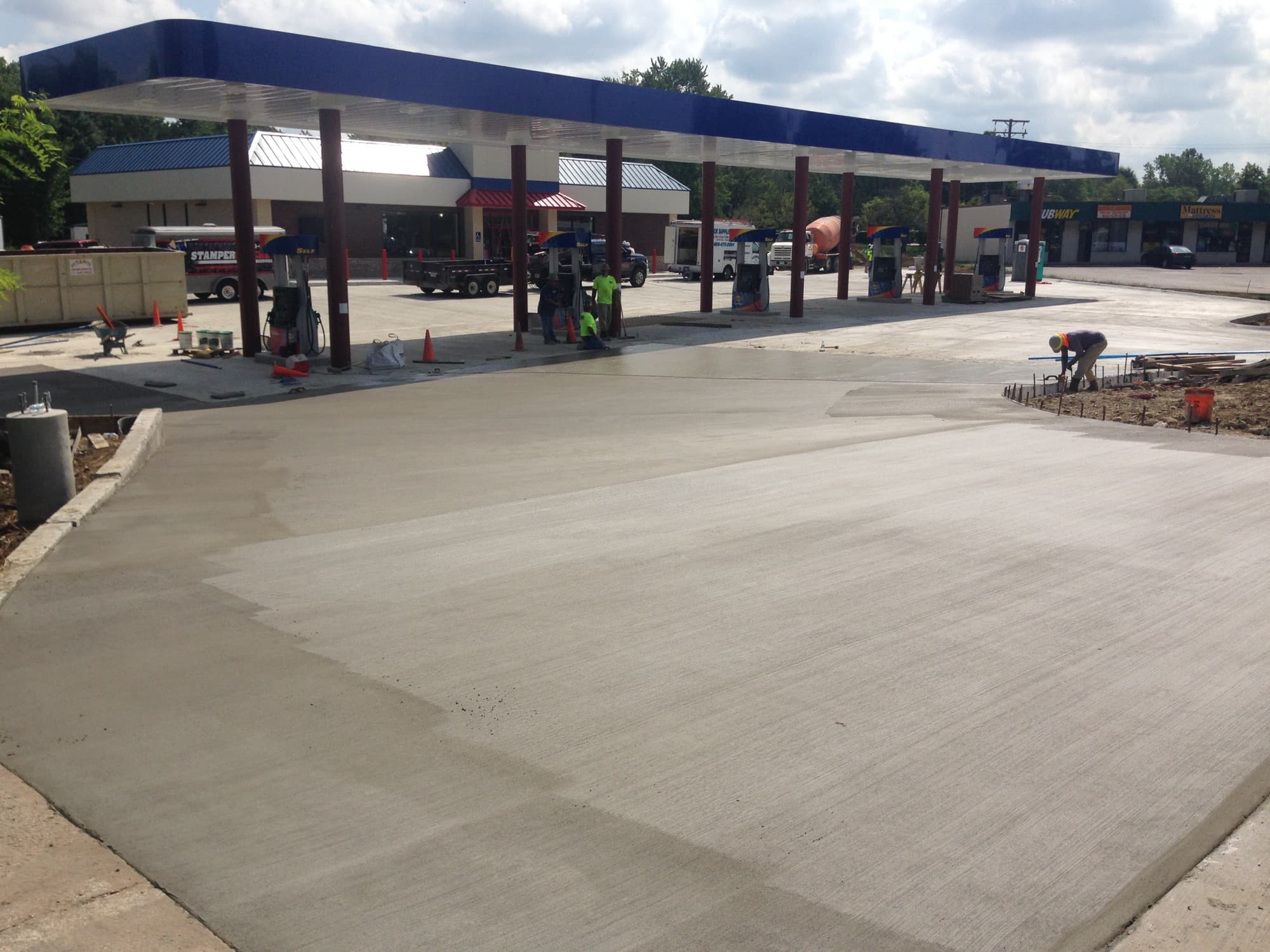 Gas Station Concrete Pads